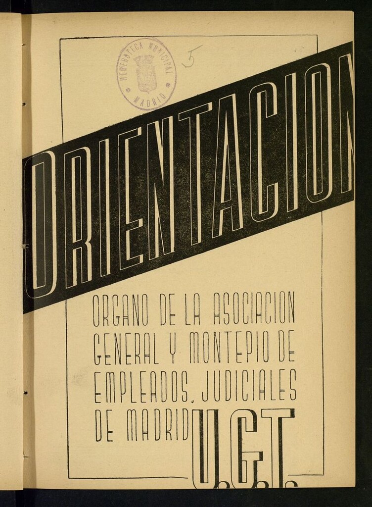 Miniatura de Orientación : órgano de la Asociación General y Montepío de Empleados Judiciales de Madrid de noviembre de 1936