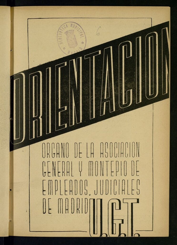 Miniatura de Orientación : órgano de la Asociación General y Montepío de Empleados Judiciales de Madrid de diciembre de 1936