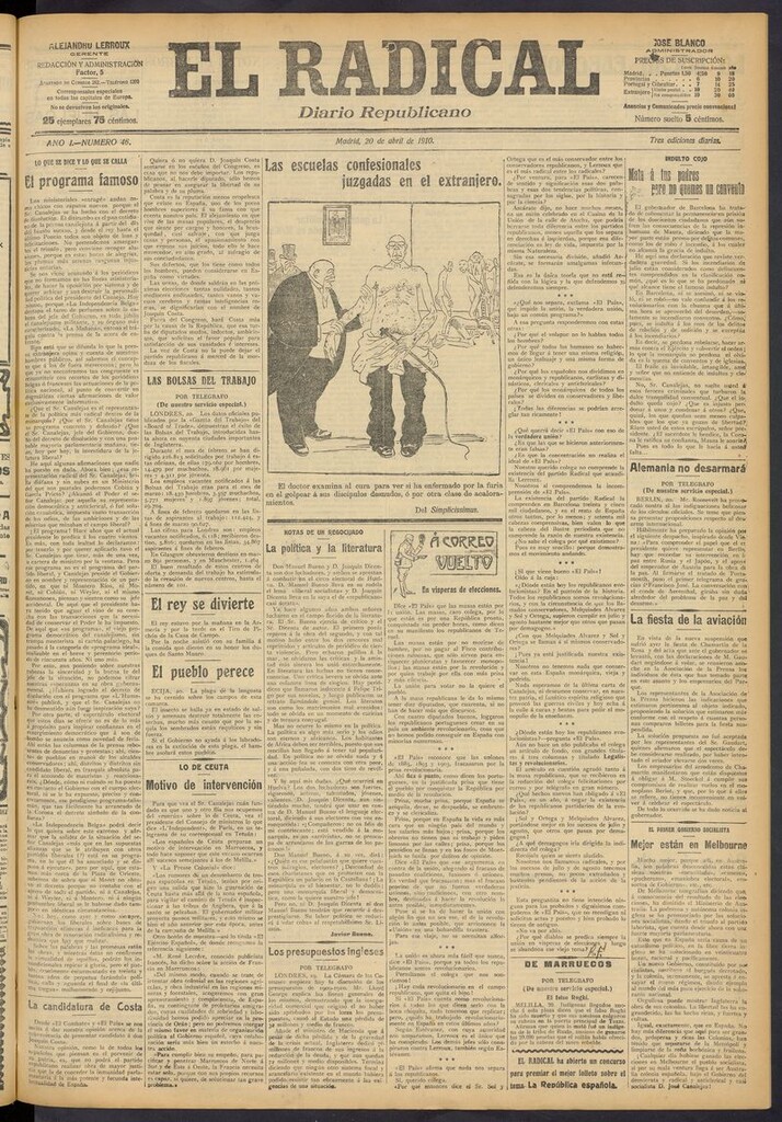Miniatura de El Radical: diario republicano del 20 de abril de 1910