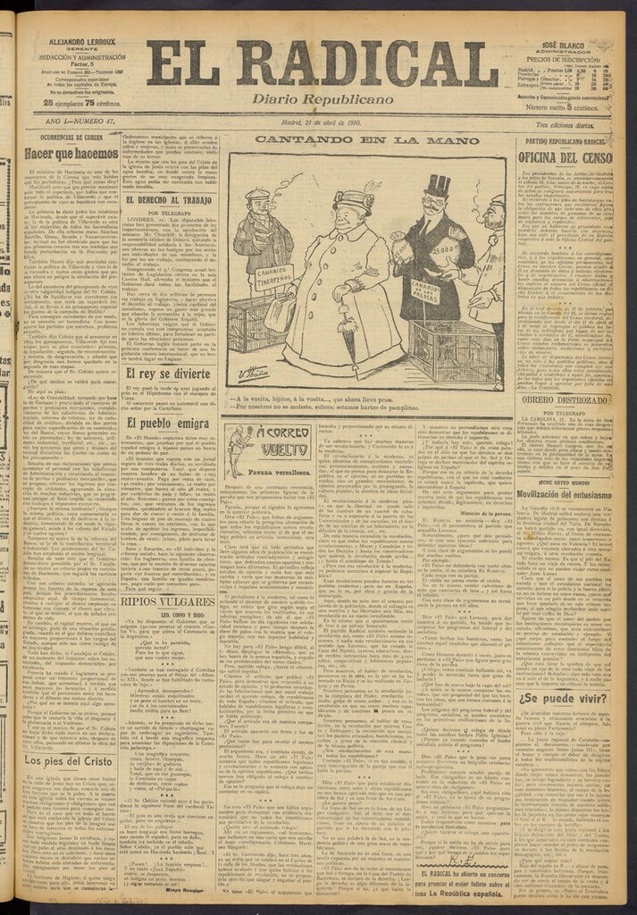 Miniatura de El Radical: diario republicano del 21 de abril de 1910