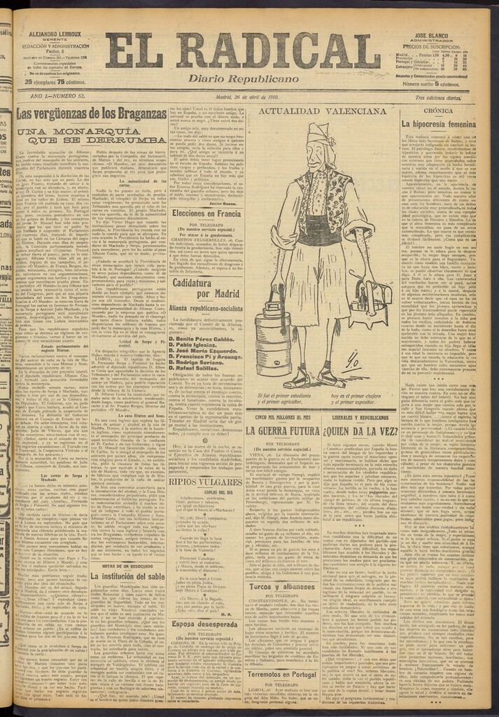 Miniatura de El Radical: diario republicano del 26 de abril de 1910