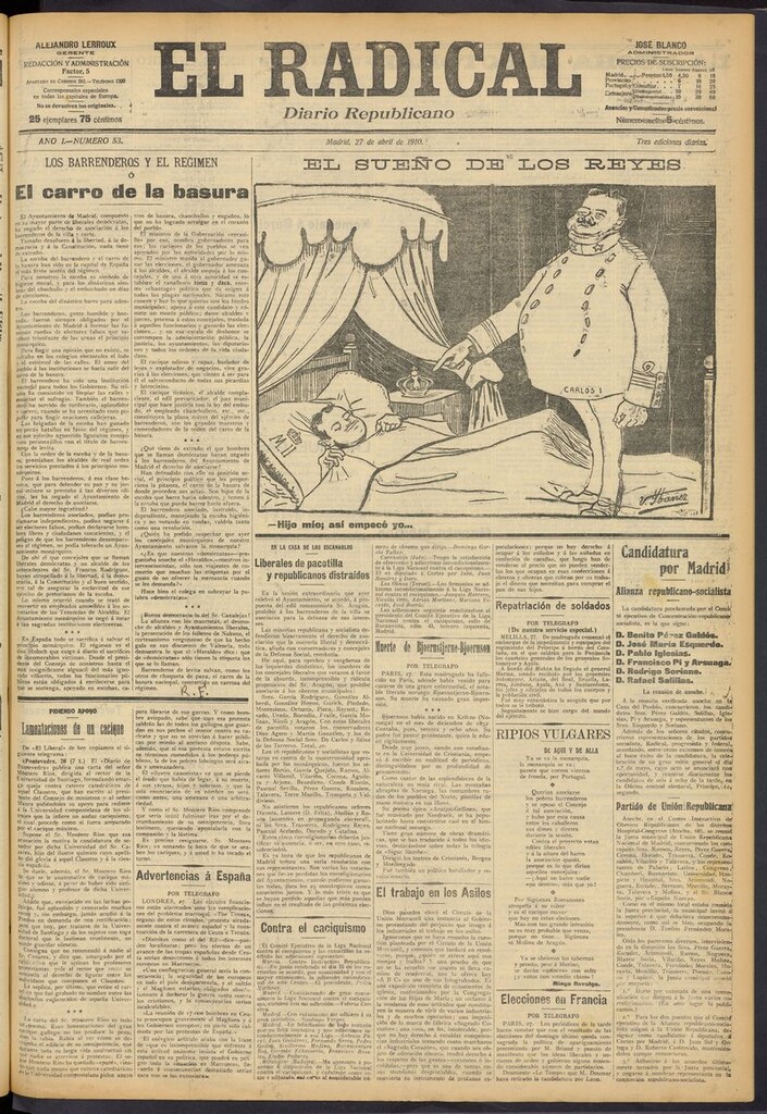 Miniatura de El Radical: diario republicano del 27 de abril de 1910