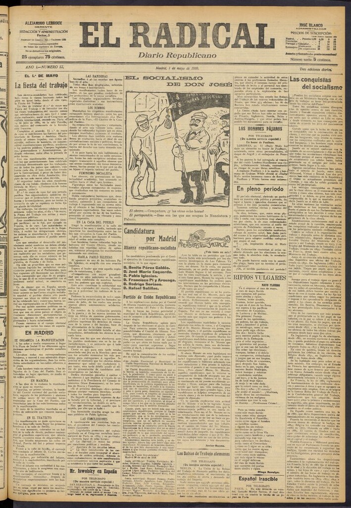 Miniatura de El Radical: diario republicano del 1 de mayo de 1910