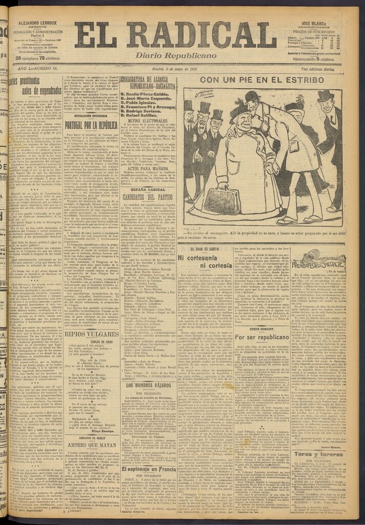 Miniatura de El Radical: diario republicano del 2 de mayo de 1910