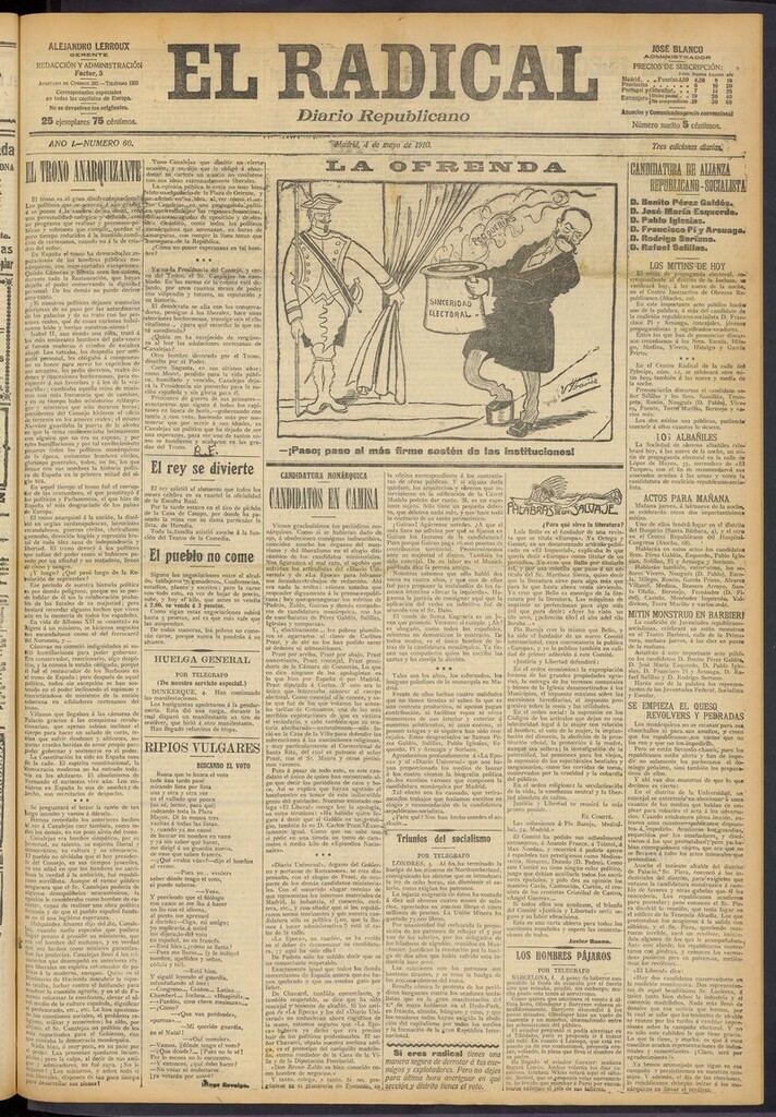 Miniatura de El Radical: diario republicano del 4 de mayo de 1910