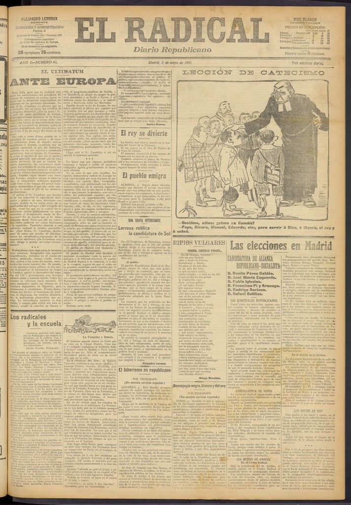 Miniatura de El Radical: diario republicano del 5 de mayo de 1910
