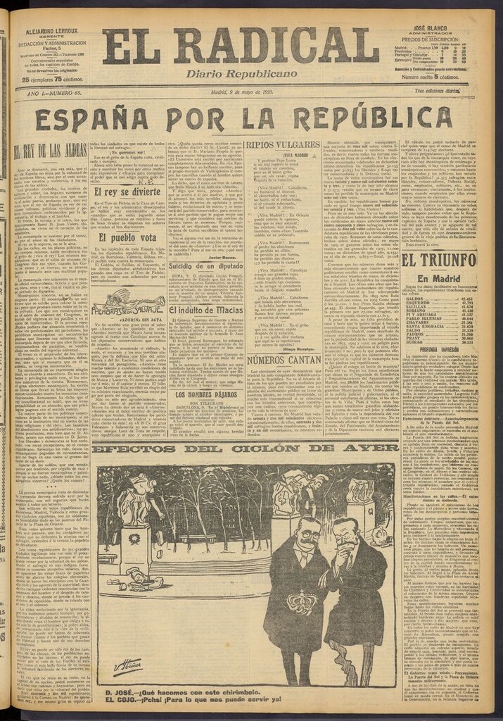 Miniatura de El Radical: diario republicano del 9 de mayo de 1910