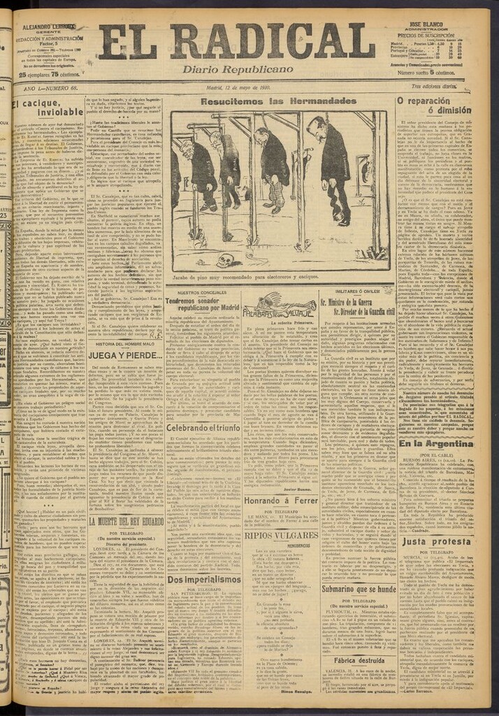 Miniatura de El Radical: diario republicano del 12 de mayo de 1910