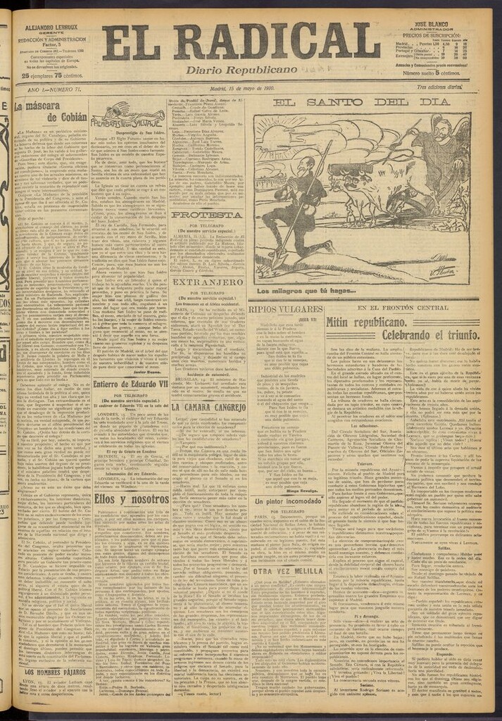 Miniatura de El Radical: diario republicano del 15 de mayo de 1910
