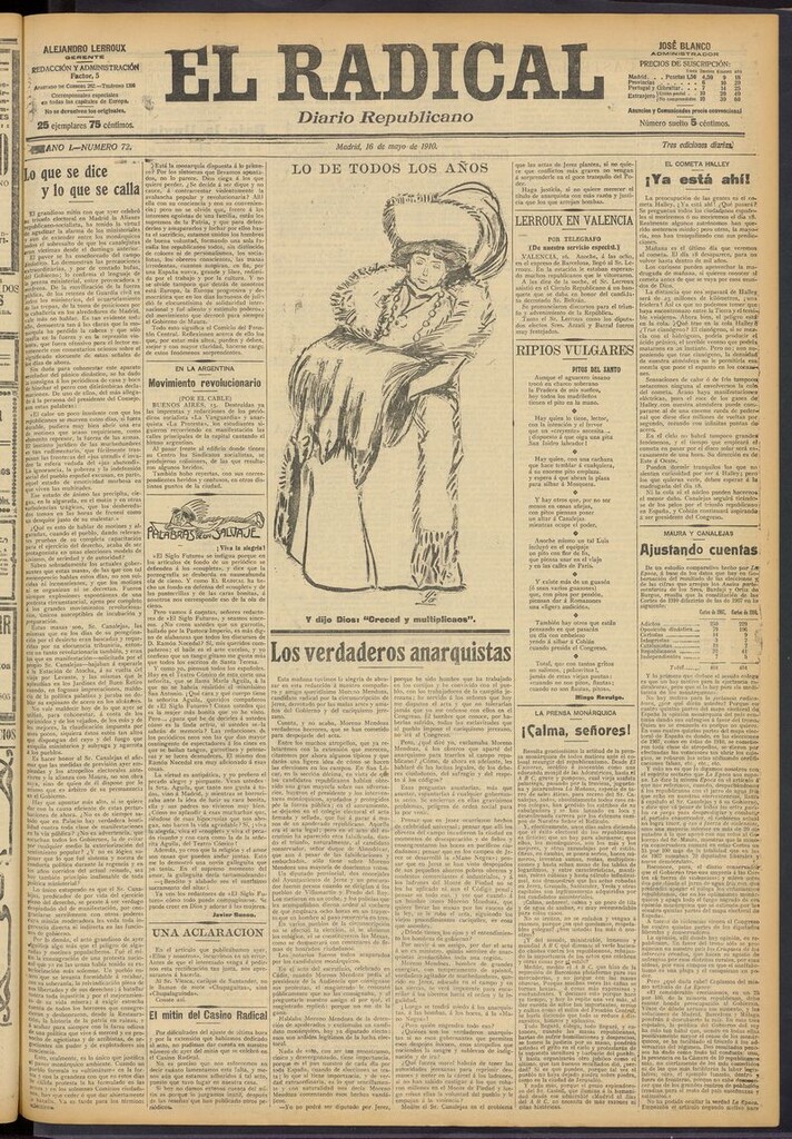 Miniatura de El Radical: diario republicano del 16 de mayo de 1910