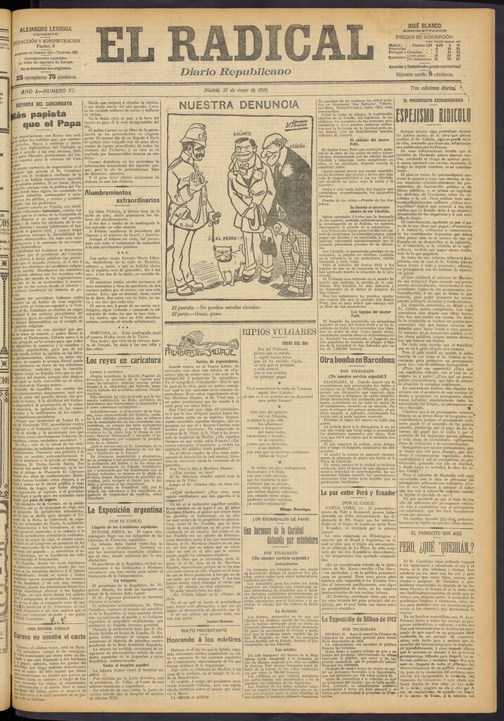 Miniatura de El Radical: diario republicano del 21 de mayo de 1910