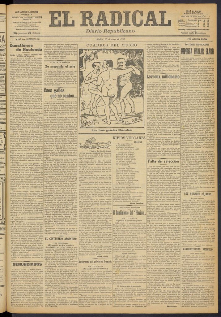 Miniatura de El Radical: diario republicano del 28 de mayo de 1910