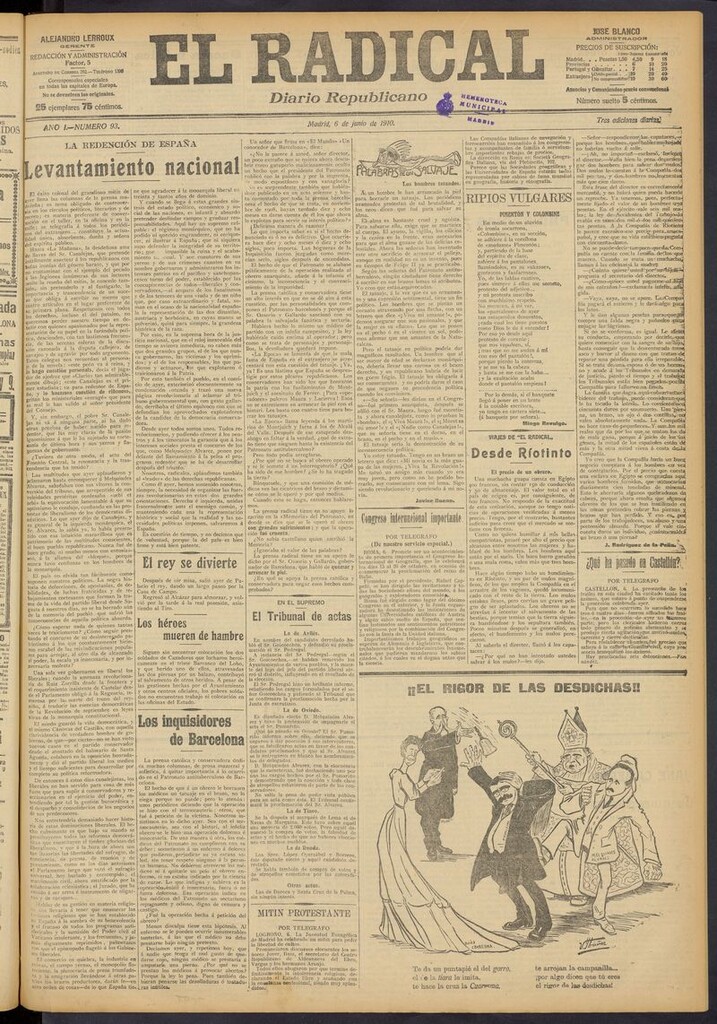 Miniatura de El Radical: diario republicano del 6 de junio de 1910