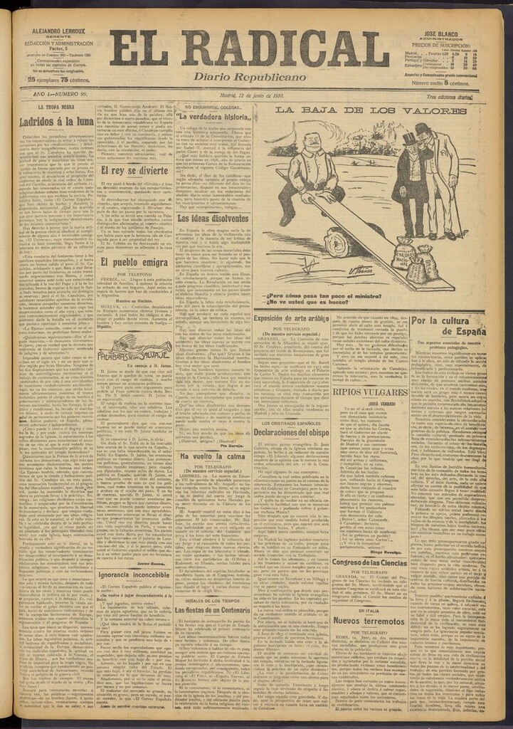 Miniatura de El Radical: diario republicano del 12 de junio de 1910