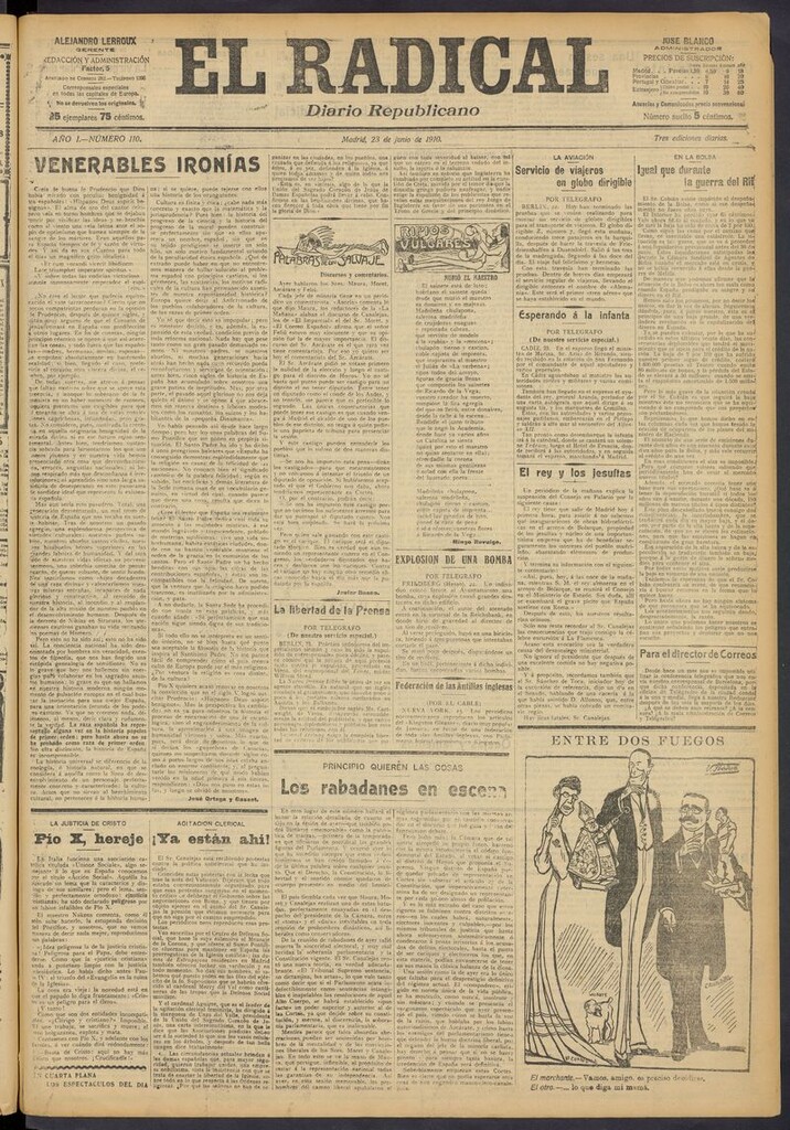 Miniatura de El Radical: diario republicano del 23 de junio de 1910
