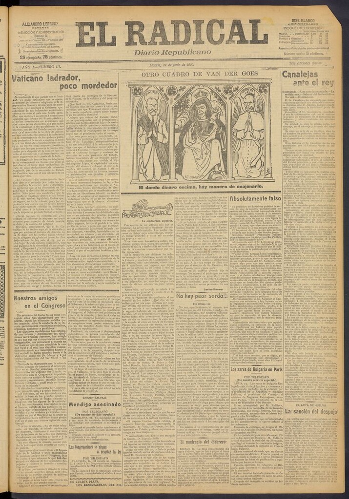 Miniatura de El Radical: diario republicano del 24 de junio de 1910