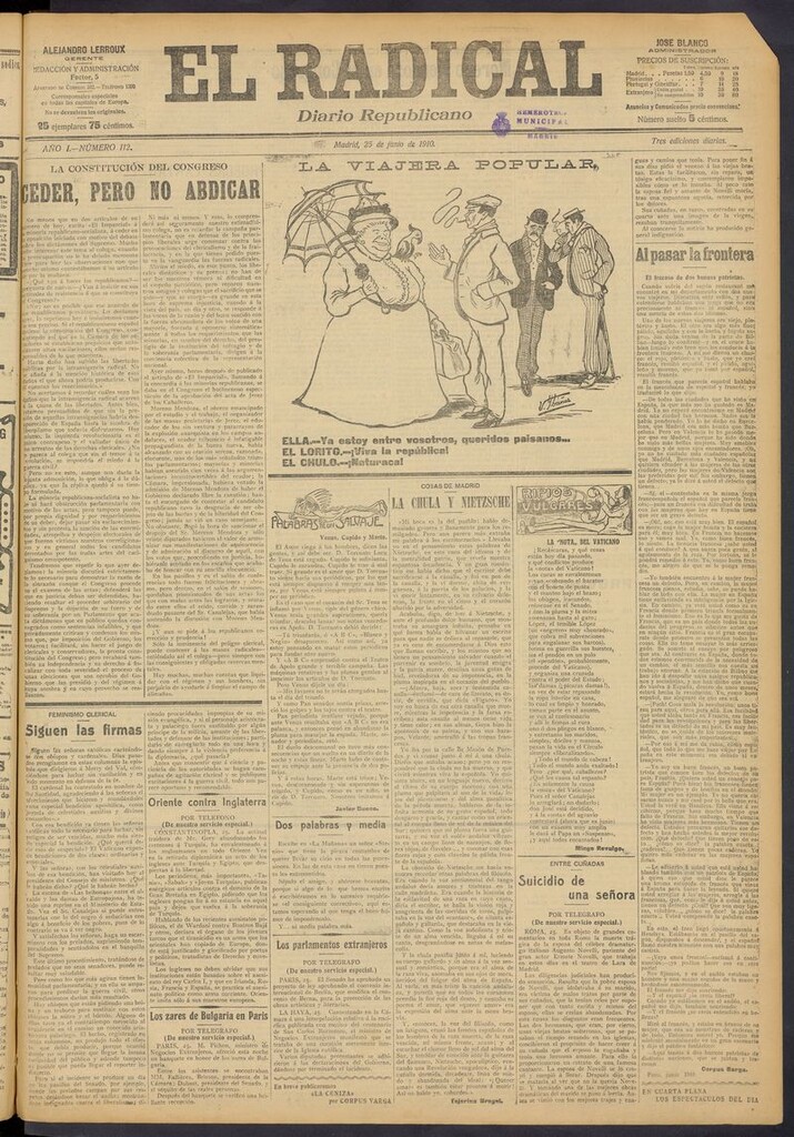 Miniatura de El Radical: diario republicano del 25 de junio de 1910