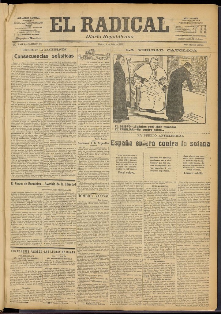 Miniatura de El Radical: diario republicano del 4 de julio de 1910