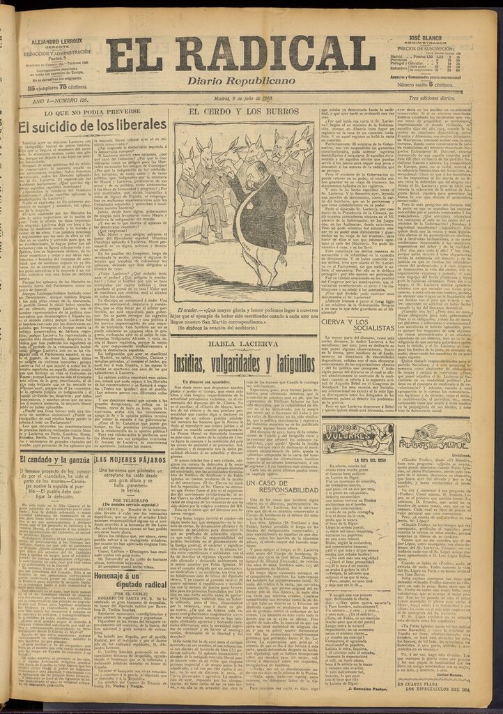 Miniatura de El Radical: diario republicano del 9 de julio de 1910