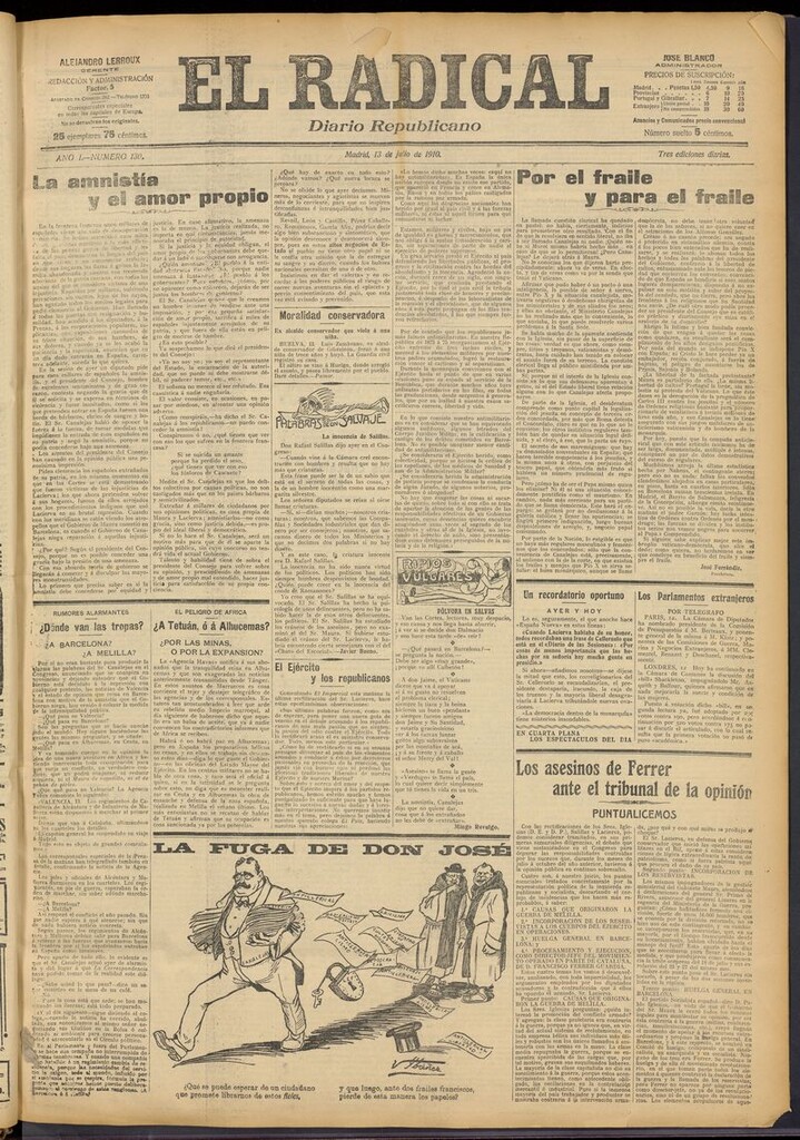 Miniatura de El Radical: diario republicano del 13 de julio de 1910