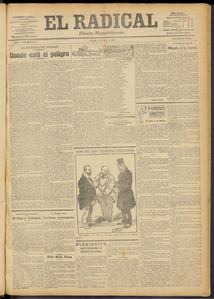 Miniatura de El Radical: diario republicano del 18 de julio de 1910