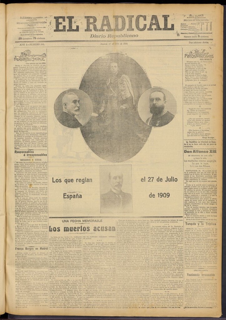 Miniatura de El Radical: diario republicano del 27 de julio de 1910