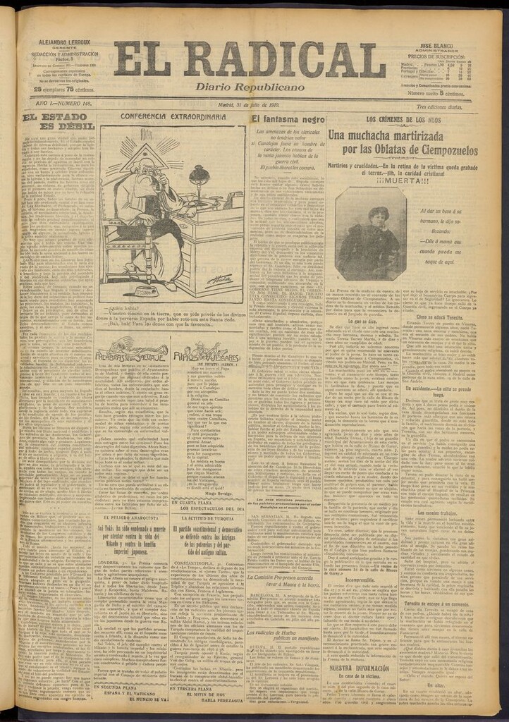 Miniatura de El Radical: diario republicano del 31 de julio de 1910