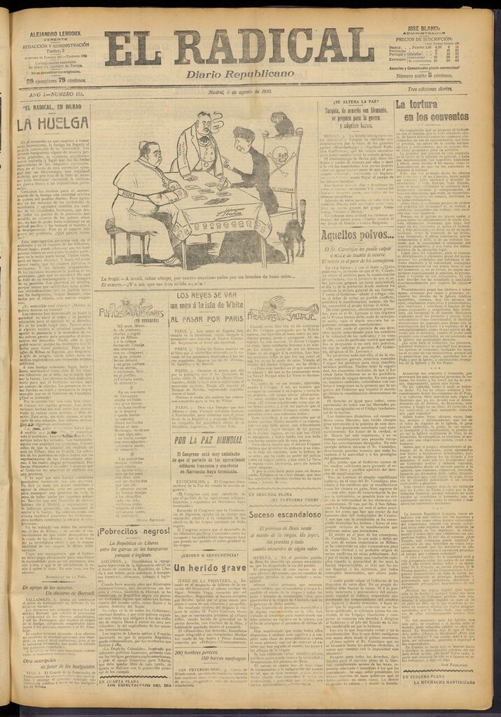 Miniatura de El Radical: diario republicano del 3 de agosto de 1910