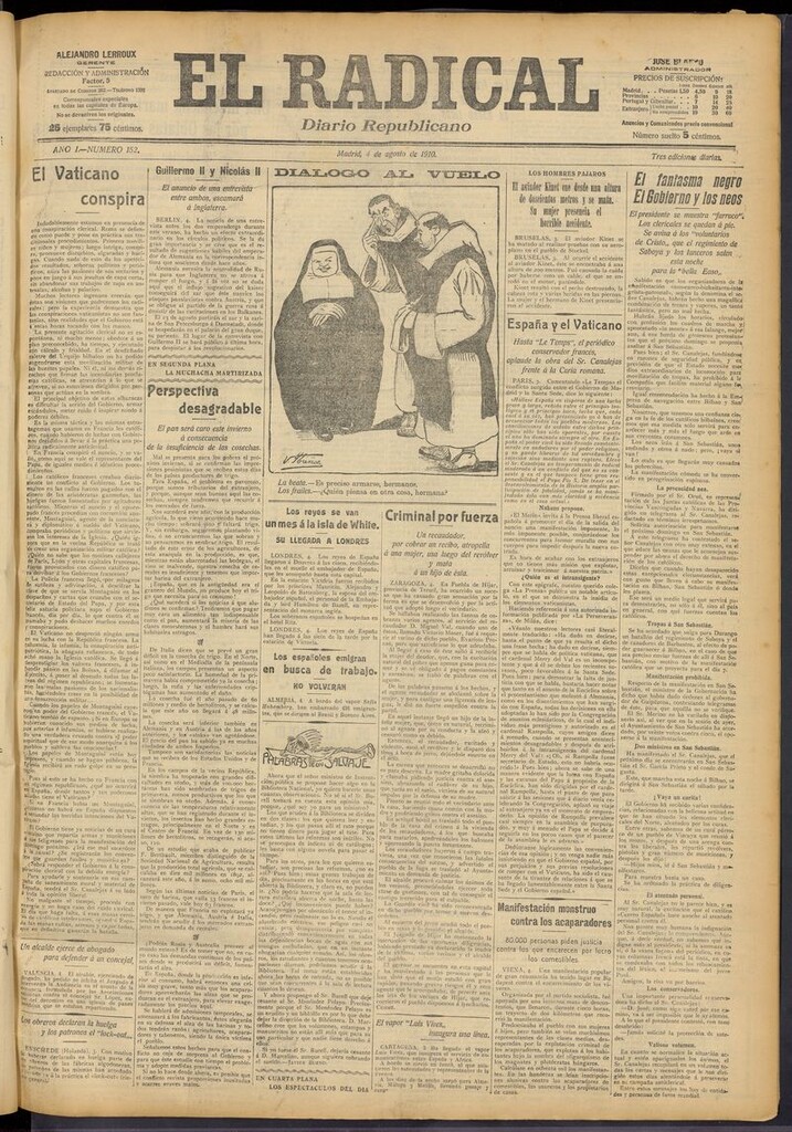 Miniatura de El Radical: diario republicano del 4 de agosto de 1910