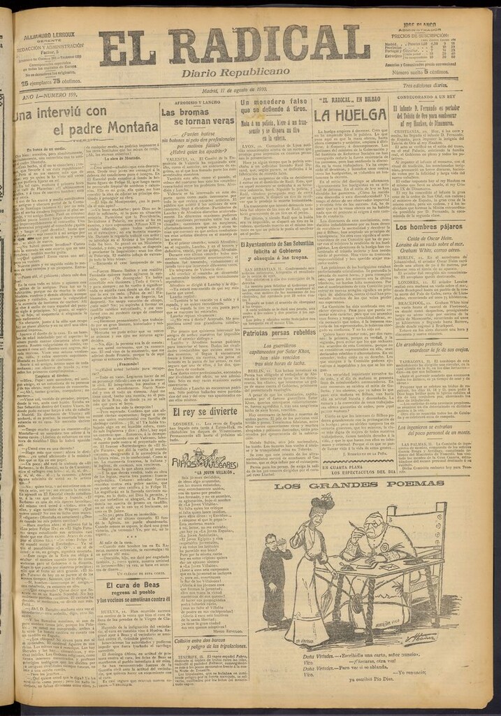 Miniatura de El Radical: diario republicano del 11 de agosto de 1910