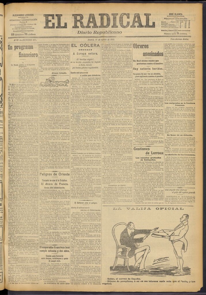 Miniatura de El Radical: diario republicano del 19 de agosto de 1910