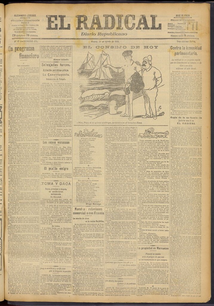 Miniatura de El Radical: diario republicano del 24 de agosto de 1910