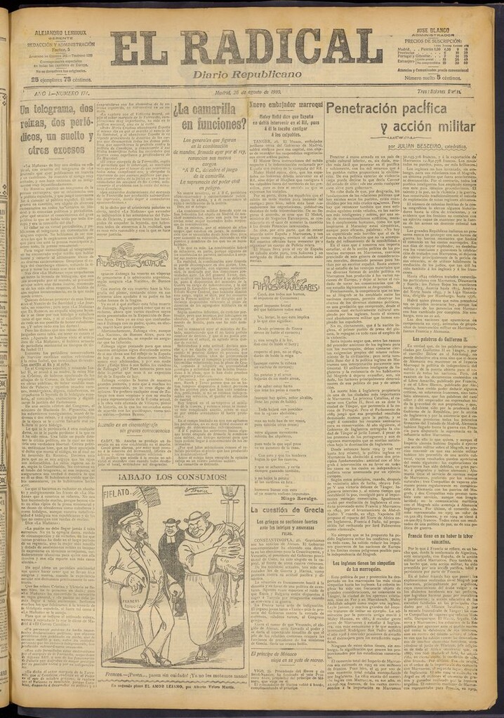 Miniatura de El Radical: diario republicano del 26 de agosto de 1910