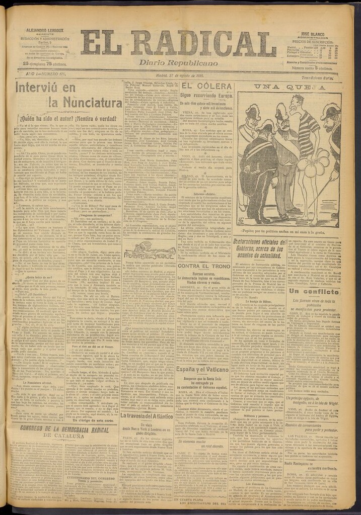 Miniatura de El Radical: diario republicano del 27 de agosto de 1910
