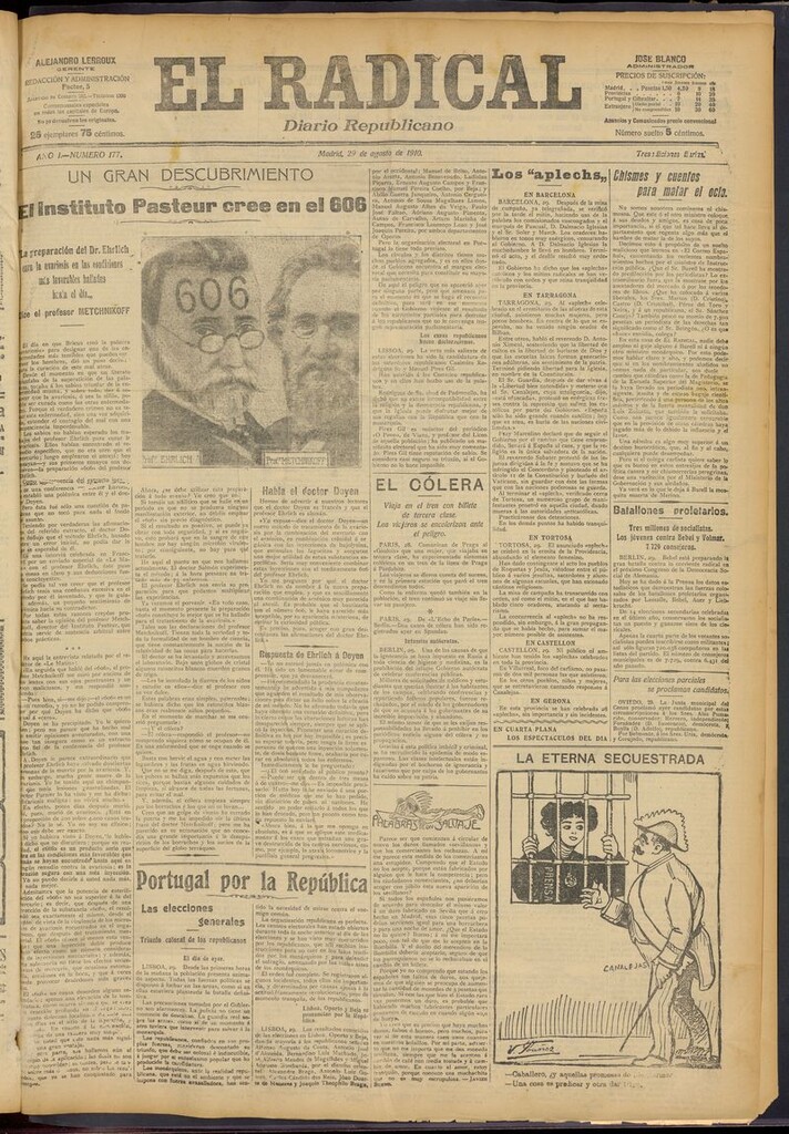 Miniatura de El Radical: diario republicano del 29 de agosto de 1910