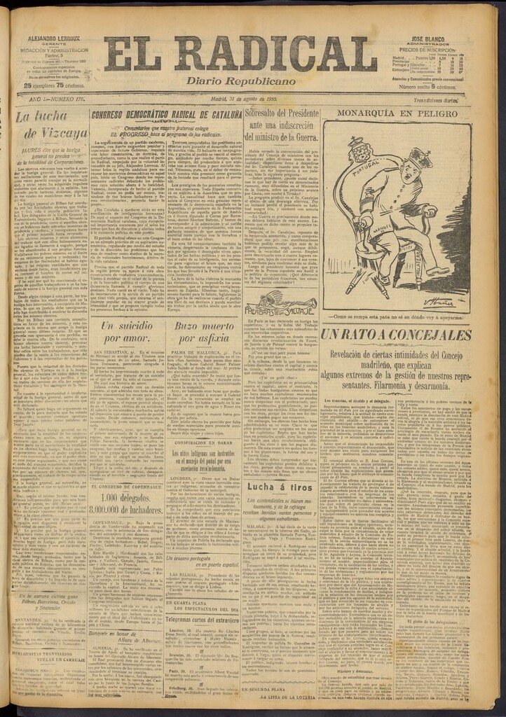 Miniatura de El Radical: diario republicano del 31 de agosto de 1910
