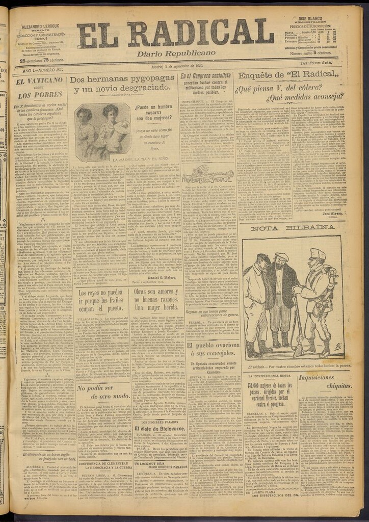 Miniatura de El Radical: diario republicano del 3 de septiembre de 1910