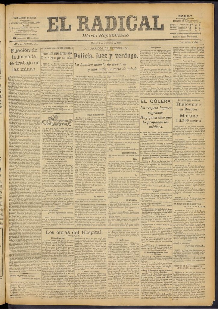 Miniatura de El Radical: diario republicano del 4 de septiembre de 1910