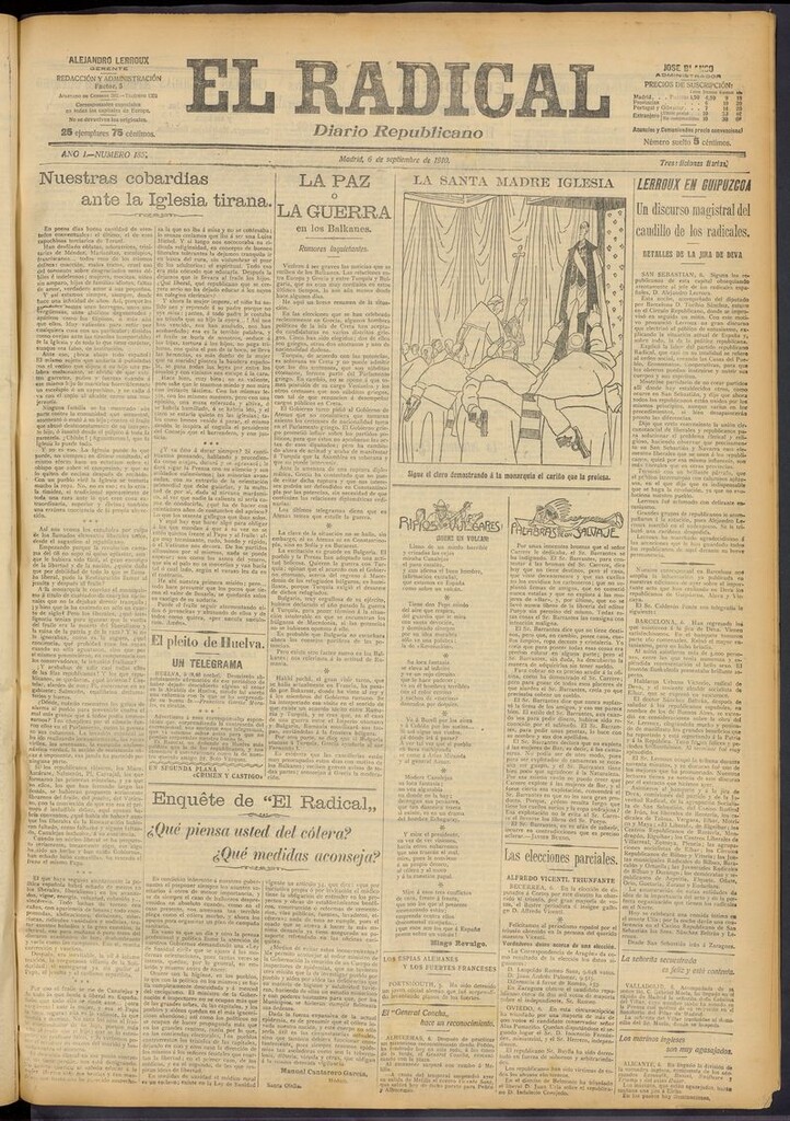 Miniatura de El Radical: diario republicano del 6 de septiembre de 1910