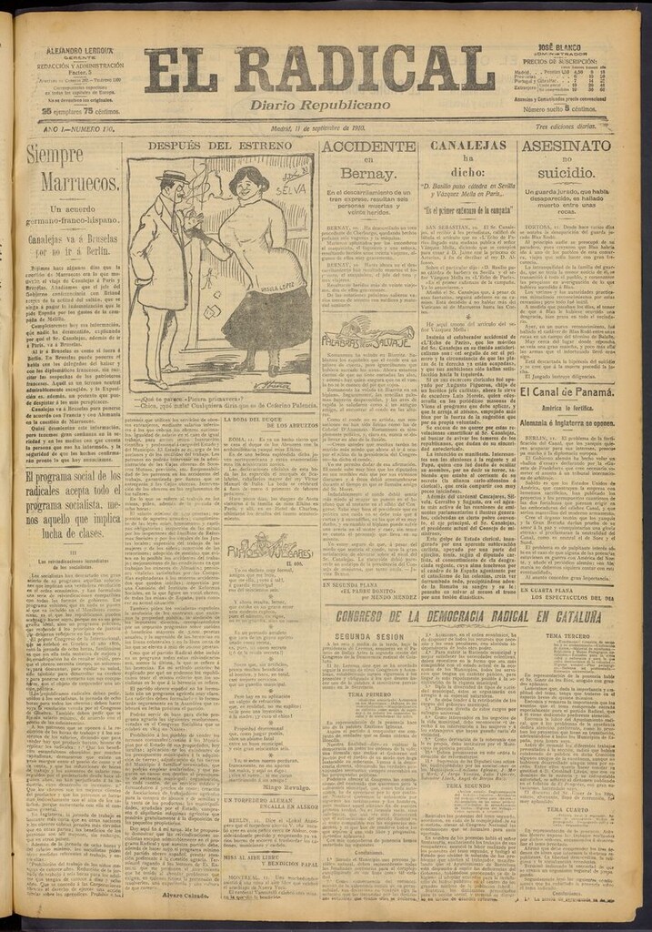 Miniatura de El Radical: diario republicano del 11 de septiembre de 1910