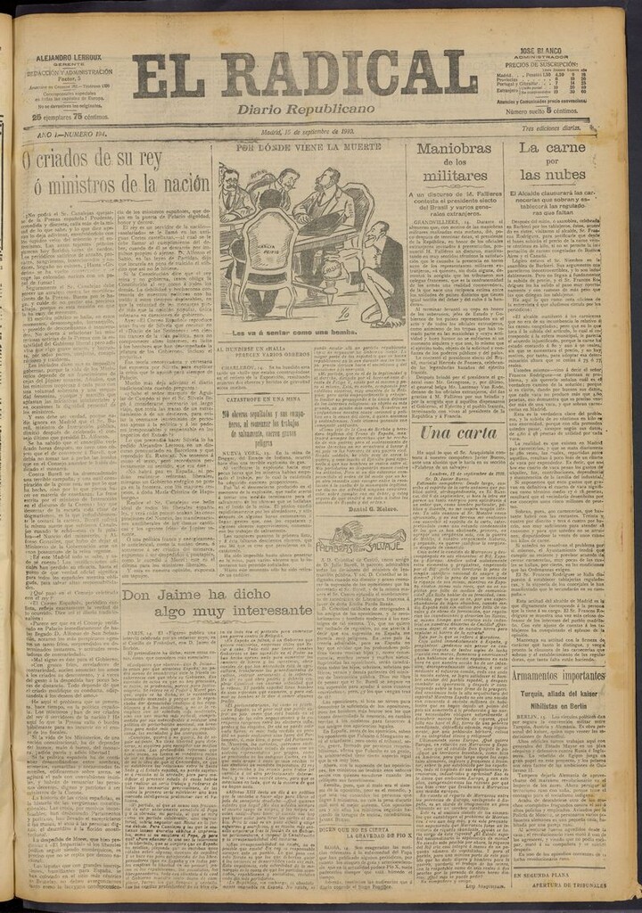 Miniatura de El Radical: diario republicano del 15 de septiembre de 1910