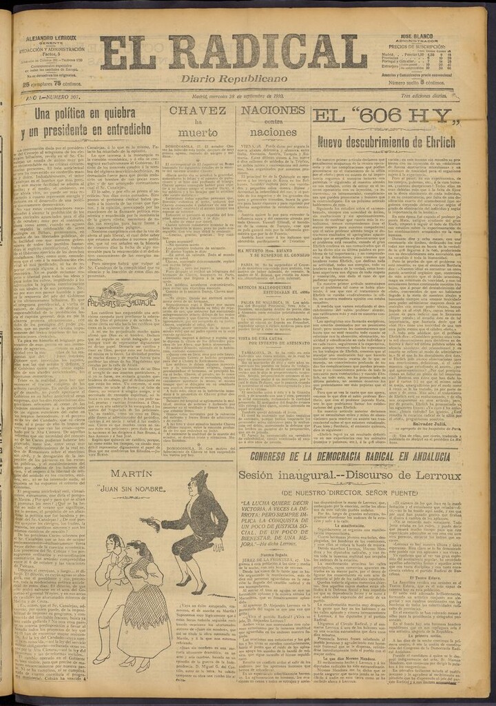 Miniatura de El Radical: diario republicano del 28 de septiembre de 1910