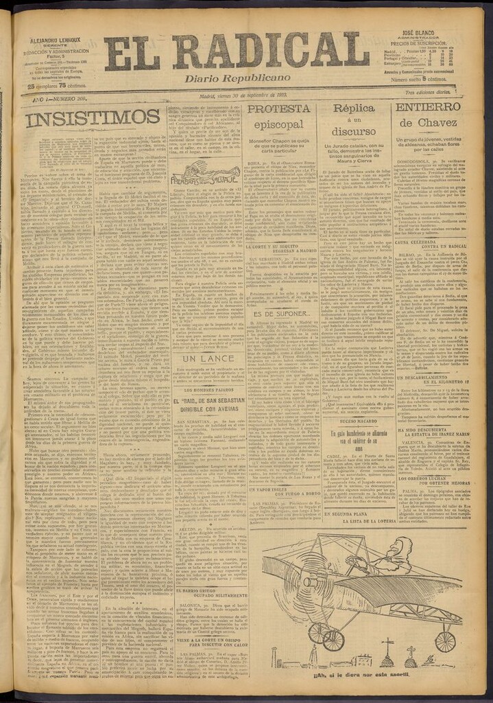 Miniatura de El Radical: diario republicano del 30 de septiembre de 1910