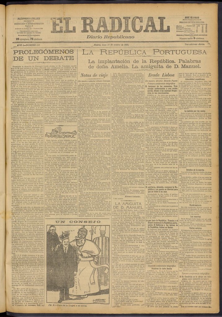 Miniatura de El Radical: diario republicano del 10 de octubre de 1910