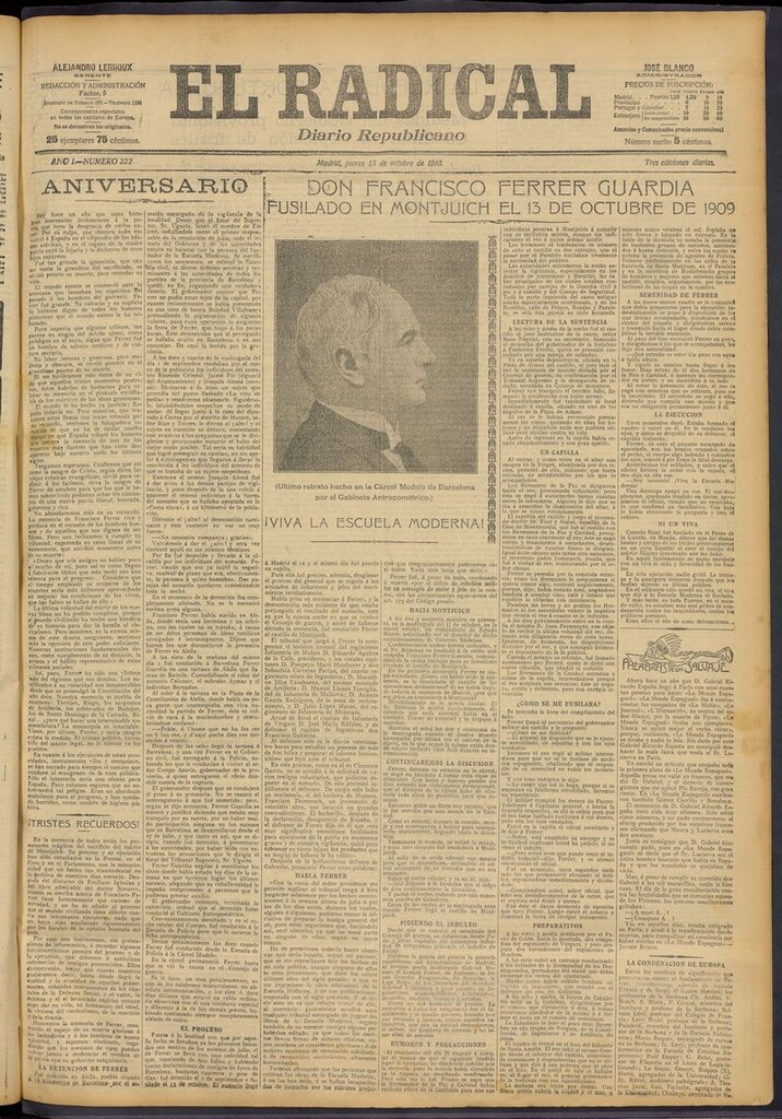 Miniatura de El Radical: diario republicano del 13 de octubre de 1910