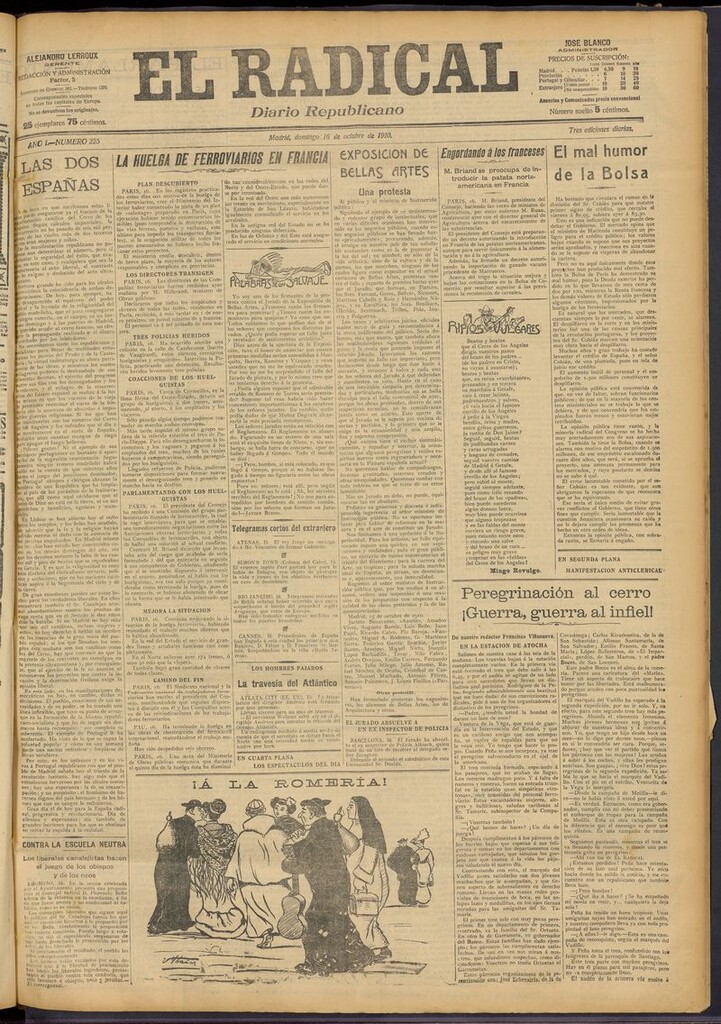 Miniatura de El Radical: diario republicano del 16 de octubre de 1910