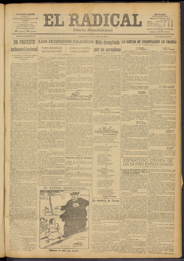Miniatura de El Radical: diario republicano del 17 de octubre de 1910