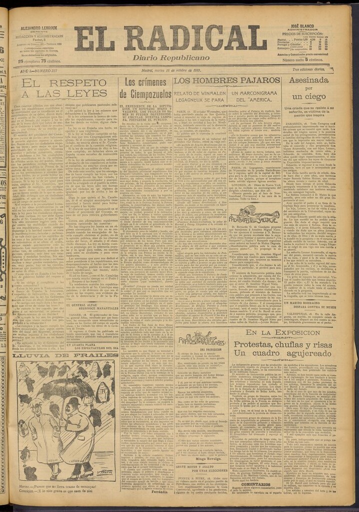 Miniatura de El Radical: diario republicano del 18 de octubre de 1910