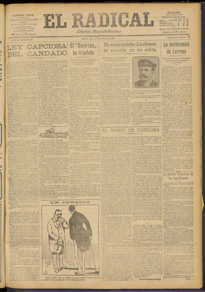 Miniatura de El Radical: diario republicano del 20 de octubre de 1910