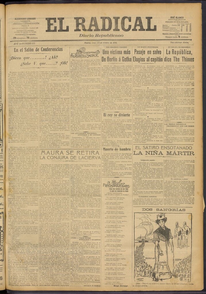 Miniatura de El Radical: diario republicano del 24 de octubre de 1910
